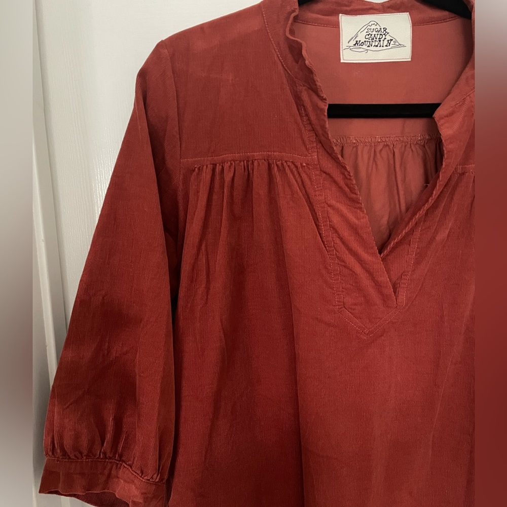 Sugar Candy Mountain Sabine Dress in Brick Sml